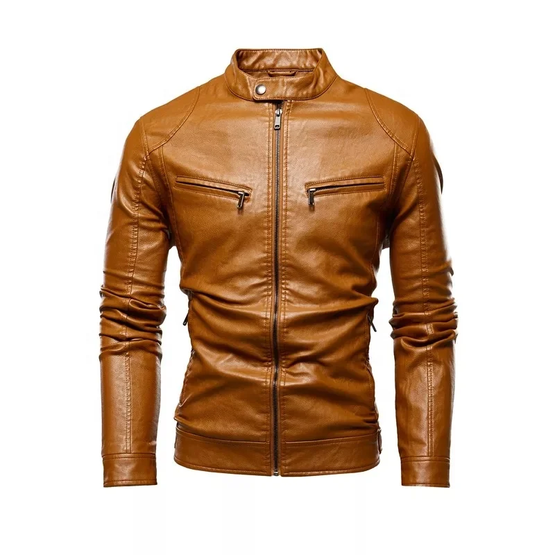 Wholesale Cheap High Quality Artificial Leather Jacket 100% Leather Leather Fabric for Winter Custom Team Number Stand 50 Pieces