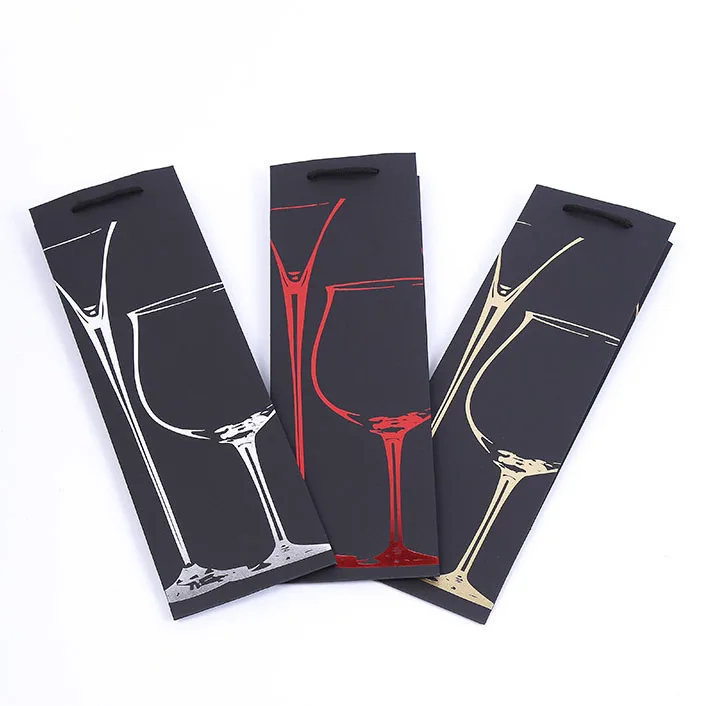 Wholesale printed wine bags wine bottle gift packaging paper bag