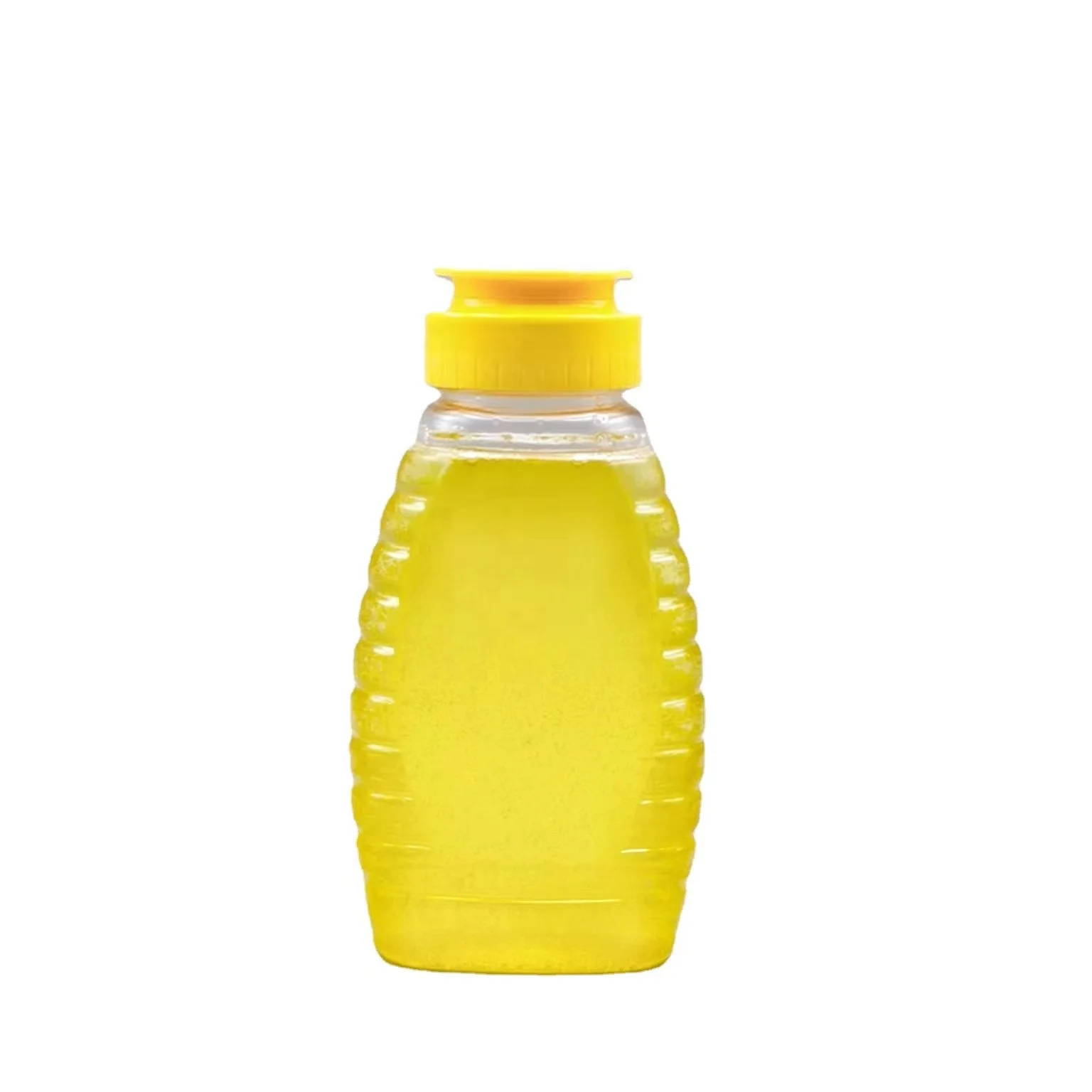 180ml Honey Bottle Empty PET Bottle Food Grade for Sauce/ Honey/Ketchup Squeeze Bottle Two Covers