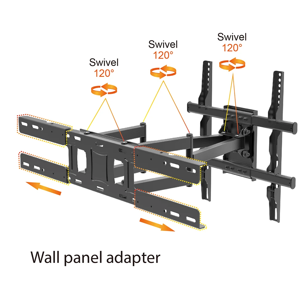 CHARMOUNT Hot Sale Max VESA 400*400mm Tilting Bracket Full Motion TV Wall Mount