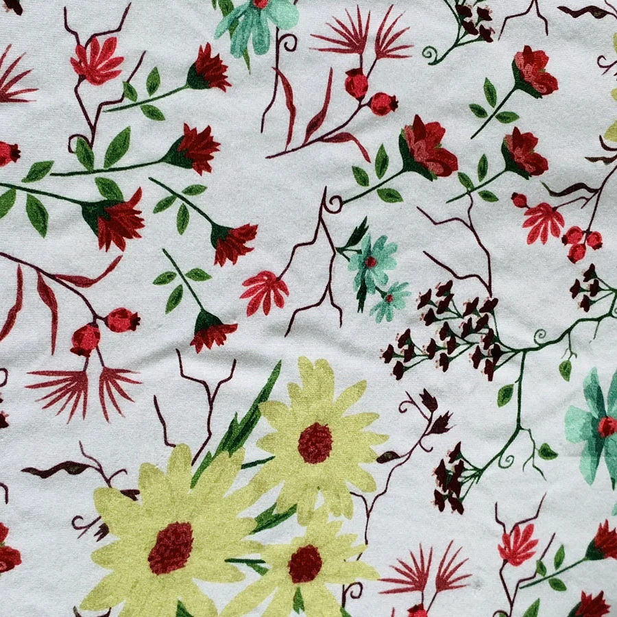 Low MOQ custom digital Print bamboo fiber lycra knitted spandex fabric