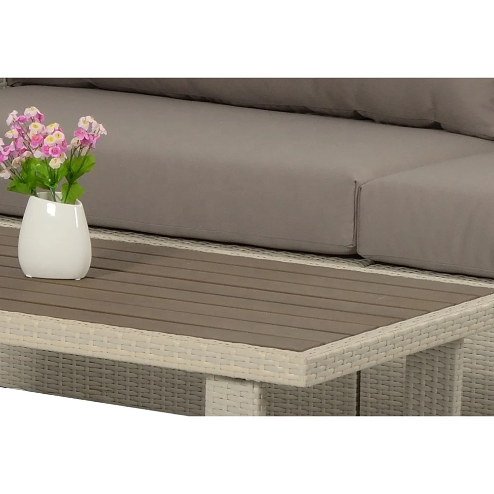 
Garden Furniture Rattan Outdoor l shaped weatherproof sectional combination Sofa Set 