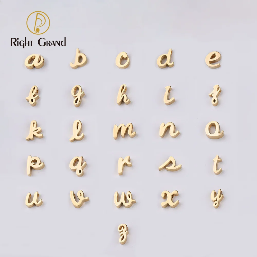 Jewelry Manufacturer Wholesale Stainless Steel Initial Charms Diy 26 Letter Alphabet Pendant For Necklace Bracelet