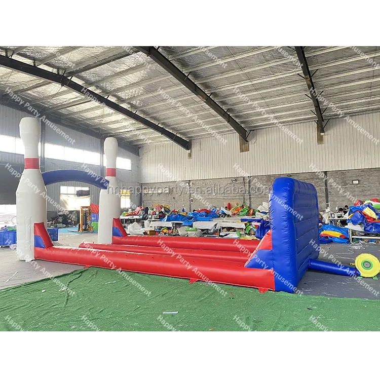 Outdoor indoor factory price inflatable bowling sport games for backyard playing