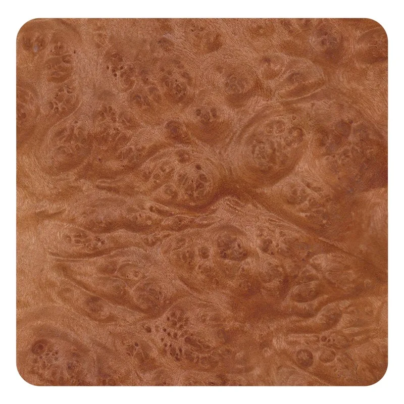 2024 New Style Red Camphor Burl Veneers Decorative Plywood  Panel  High Grade Book Match  Camphor  Burl Wood Veneers