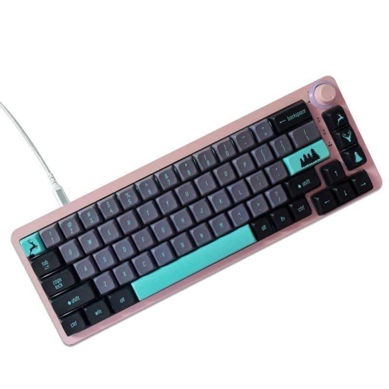 AFLION Custom Kabellose Mechanische Tastatur дешевый розовый 87 клавиш Горячая замена 3 режима беспроводной механический комплект