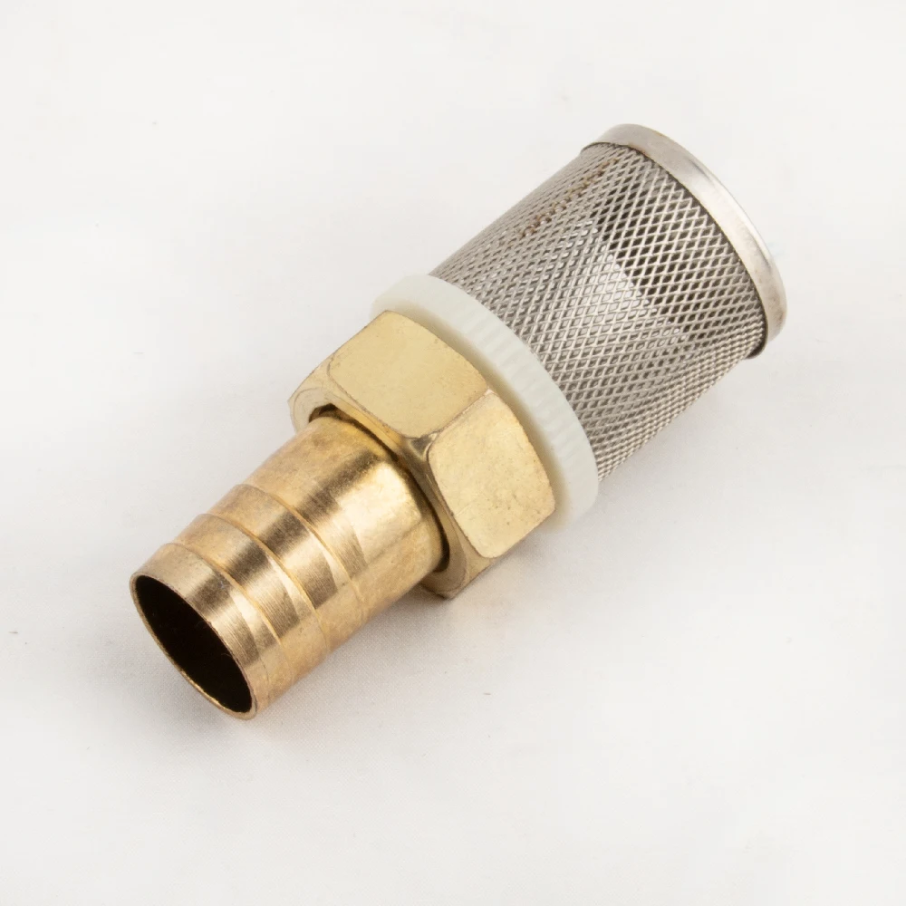 Customized brass core and nipple thread check valve brass base valve with stainless steel filter npt internal thread