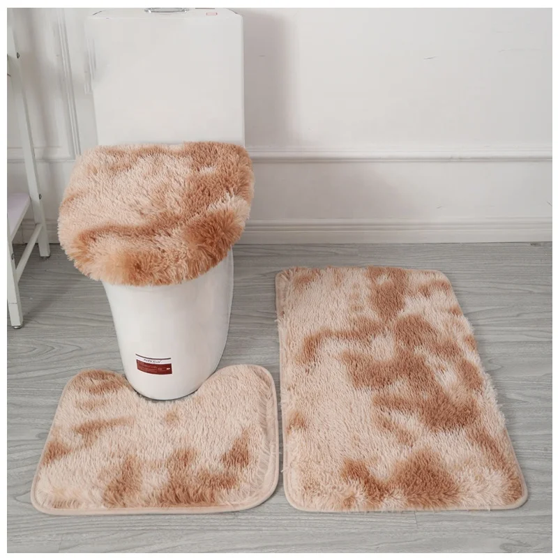 long hair soft bathroom mat anti slip  fluffy carpet rug polyester area rug
