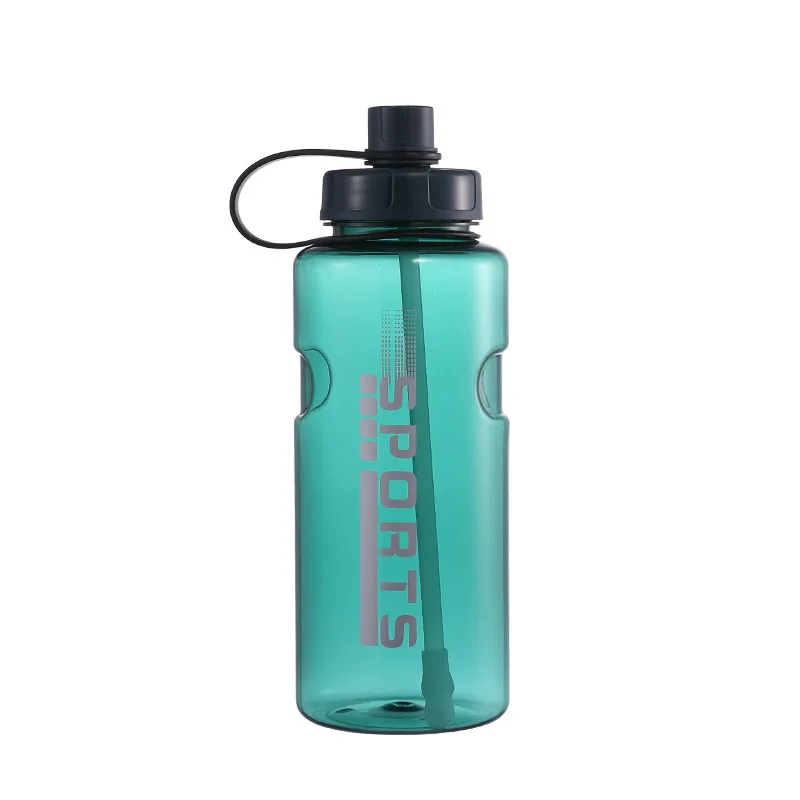 Plastic cup Large capacity outdoor portable cup boys fitness sports cup with straw portable water bottle 2000ml