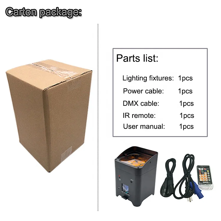 dmx optional stage effect 6x18w with 7 modes uplights led par light stage lights rgbwauv 6in1 wash led par light for stage dance