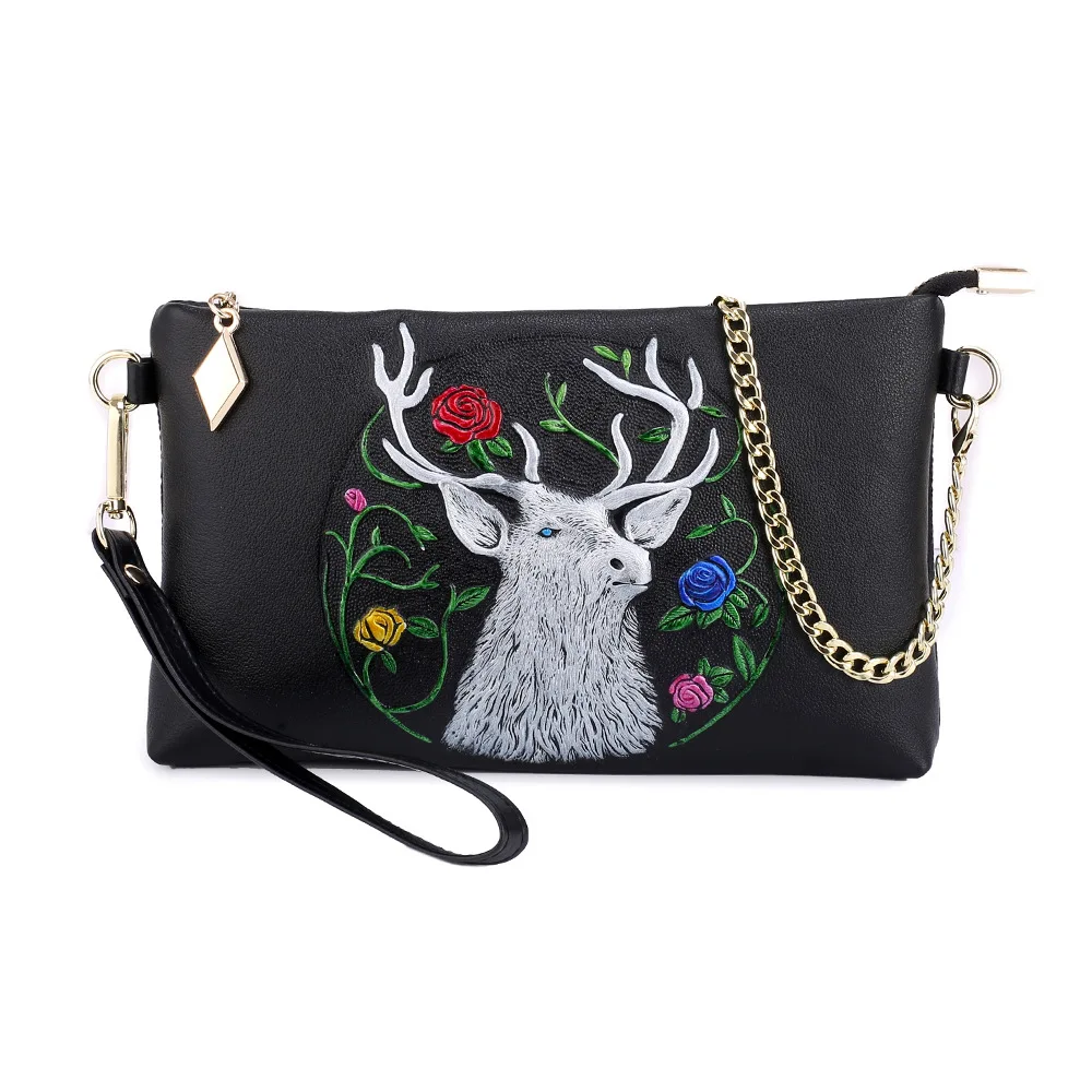 Matching Hand And Heel Genuine Cowhide Leather Oem Manufacturer Clutch Bag For Women Wedding 2022