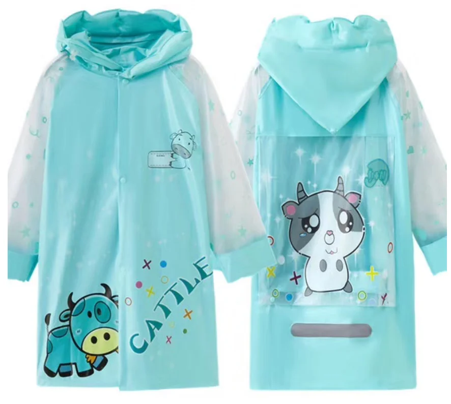 Rain Coat Raincoat For Kids Pu Rain Jacket Wholesale Waterproof Rain Coat Long Jacket Yellow For Children RAINWEAR Raincoats Kid