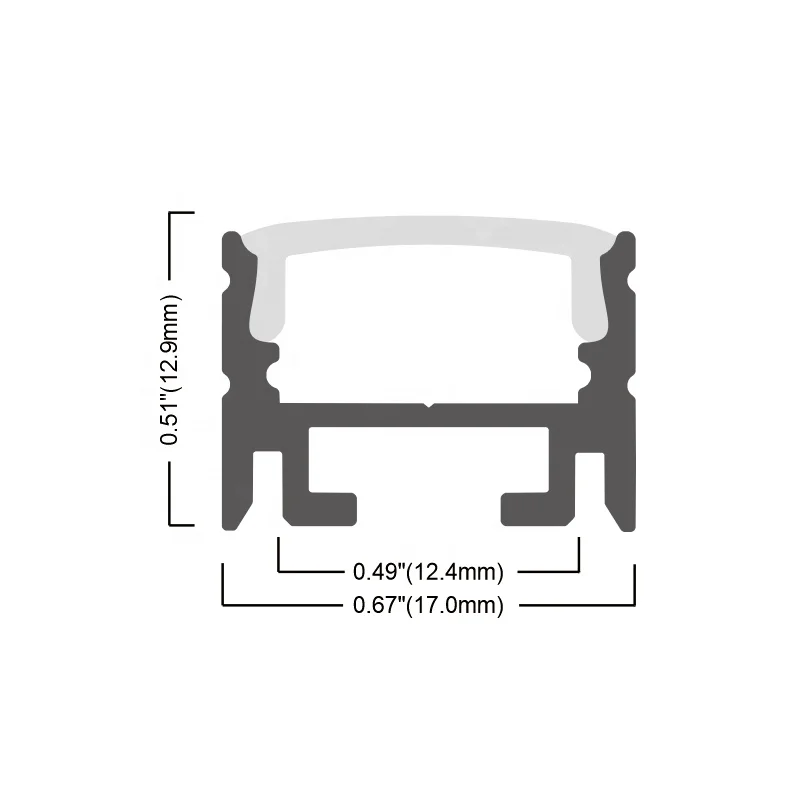 Decoration Surface Mounting Lighting LED Strip Light Aluminium Extrusion Channel Profil Within Pcb 10Mm LED Aluminum Profile