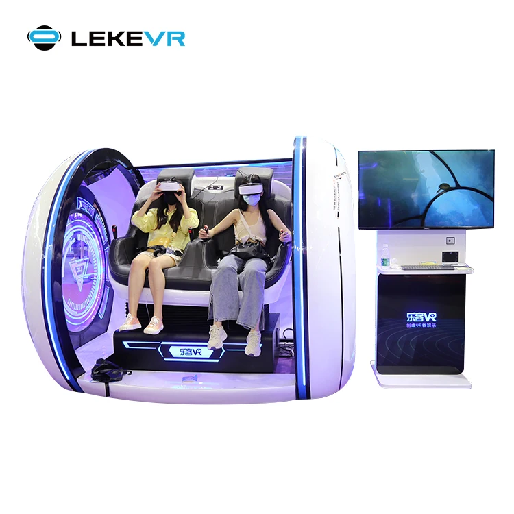 LEKE Double Seat VR Cinema 9D Virtual Reality Simulator 9D VR Chair For Franchise Business