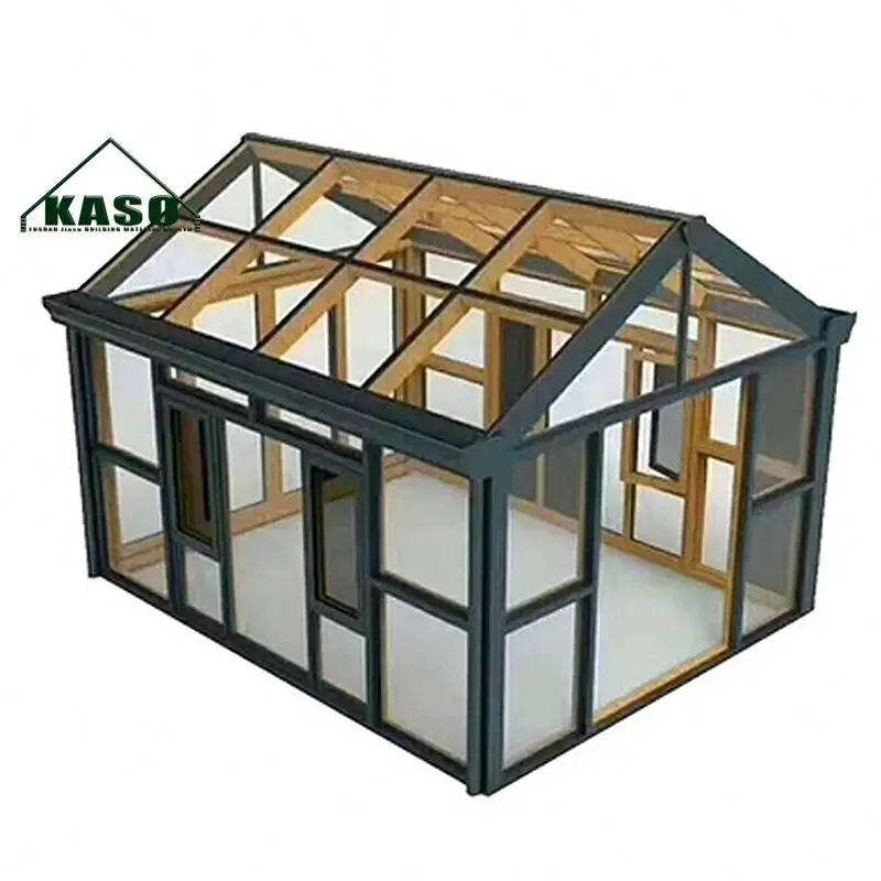 Free Standing Aluminum Frame Winter Garden Sunroom Conservatory Glass Garden House
