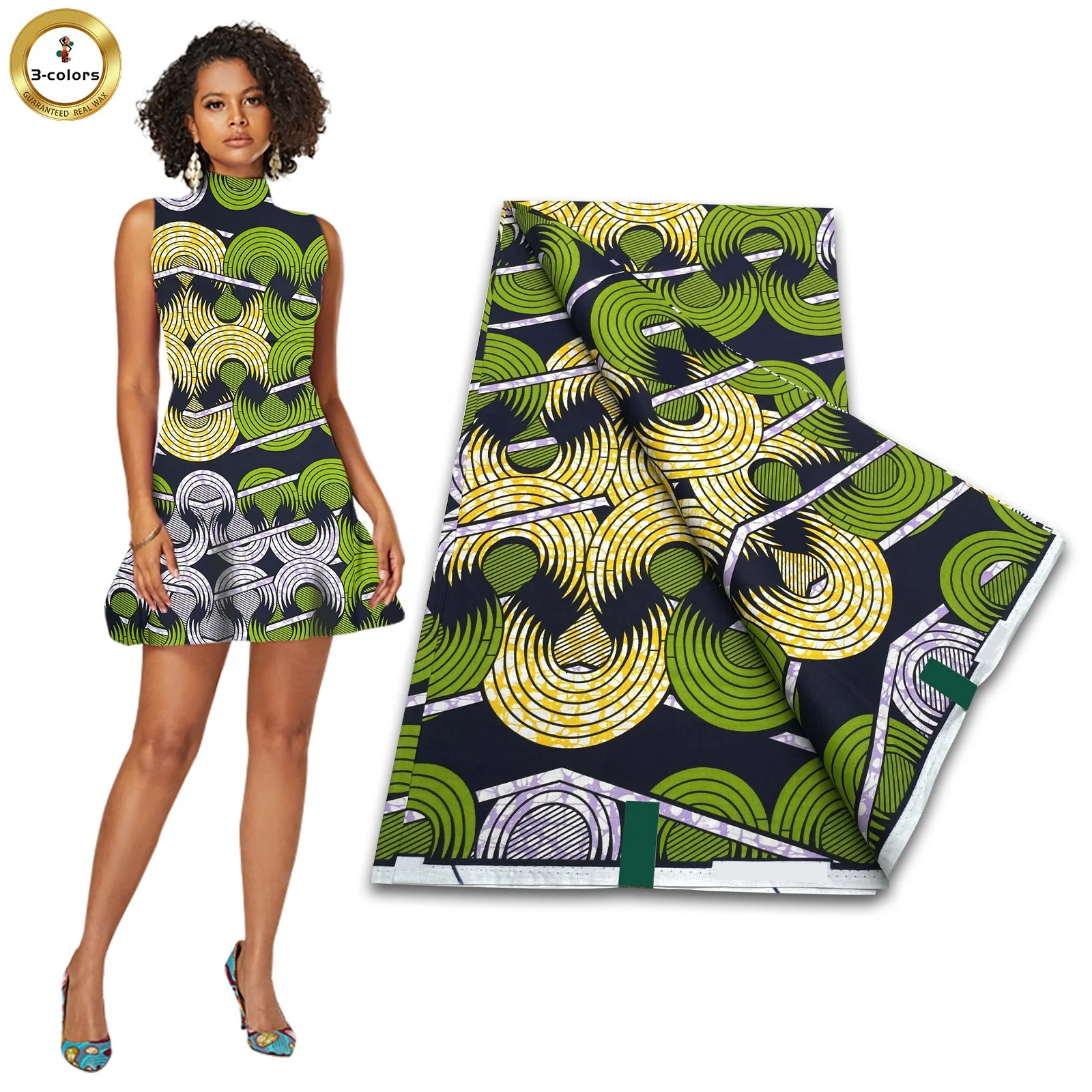 Фабричная продукция высококачественные африканские ткани из 100% хлопка с восковым принтом