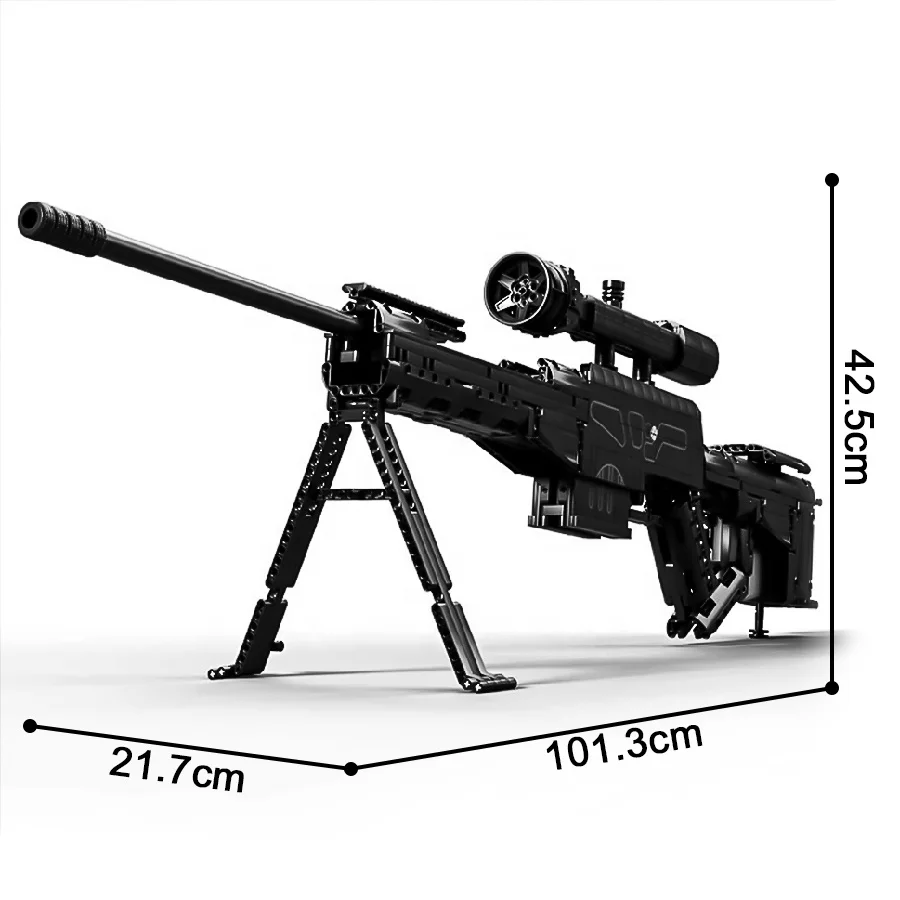 Creative Building Block Sets LV4 Sniper Rifle Toy Theme Assembled Features Shooting Game Bricks for Boy Kid