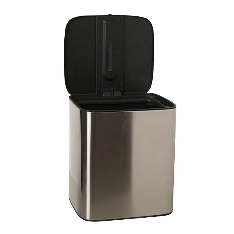 11L/13L/15L automatic sensor smart waste bins stainless steel trash can with lid soft close kitchen trash can living room