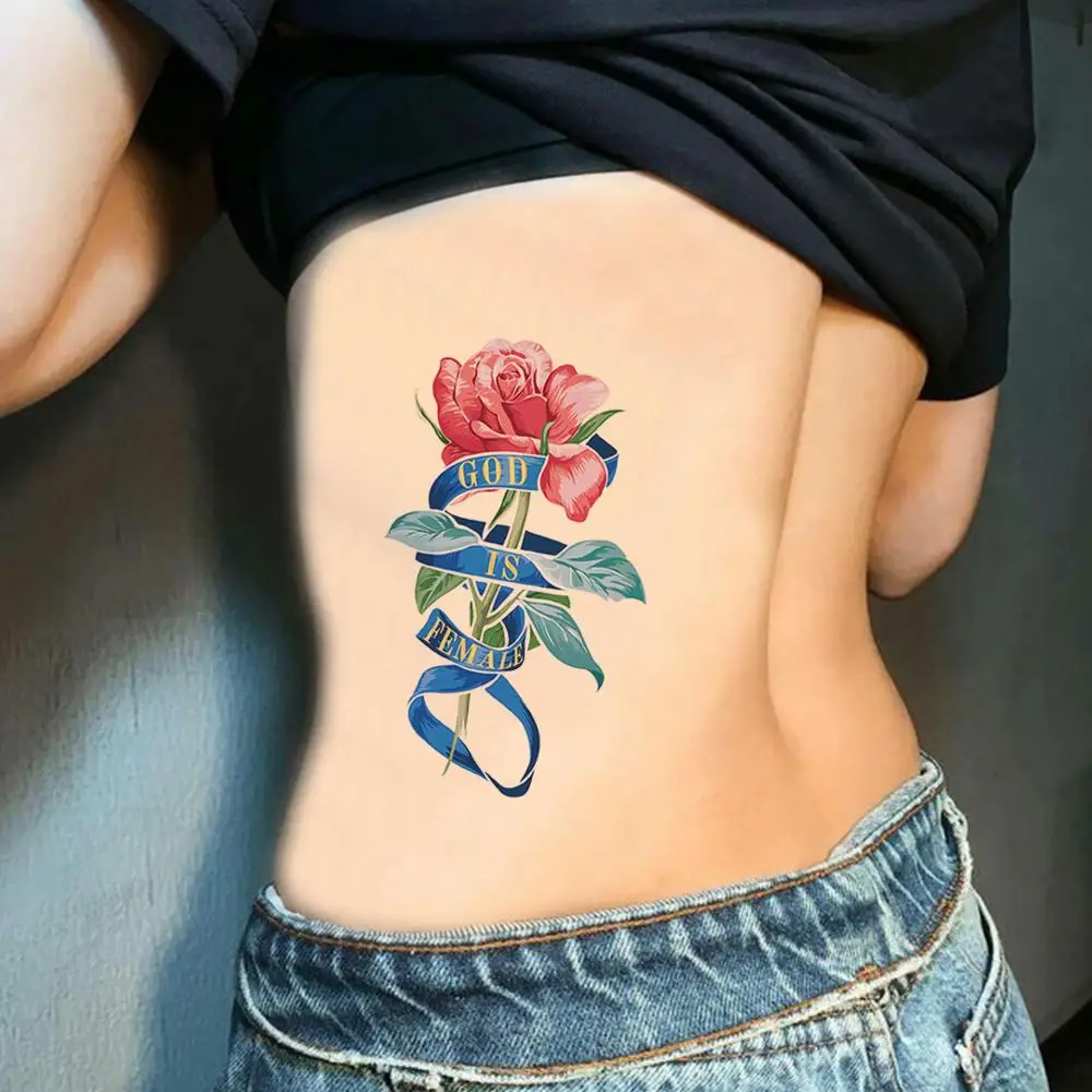 Custom Premium Long Lasting OEM Designs Gold Water Transfer Body Metallic Temporary Tattoo