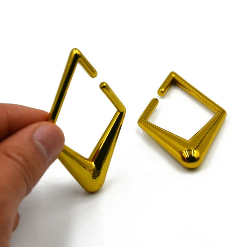 new arrival heavy ear weight 316L stainless steel ear gauges piercing rhombus Lock Triangle Round shape tunnels body jewelry