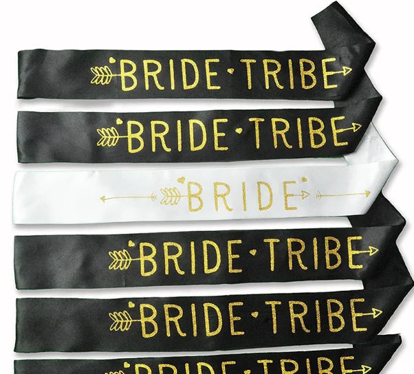 1 Pcs Cute Bride To Be Bride Tribe Sash Bachelorette Hen Night Party Bridal Shower Wedding Bridesmaid Decoration Gift Favor