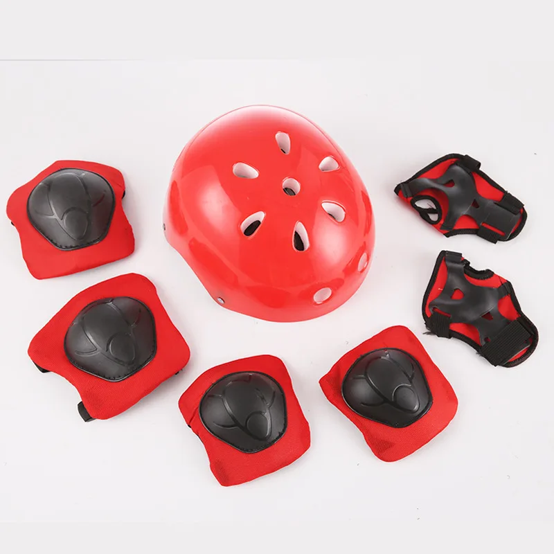 Wholesale Skate Skateboard Bicycle Protective Set Helmet Knee Elbow Wrist Pads