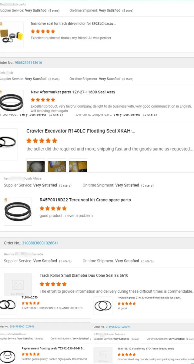 Kobelco sk75 excavator front idler floating seal group model cfa 148x175x17 for track rollers