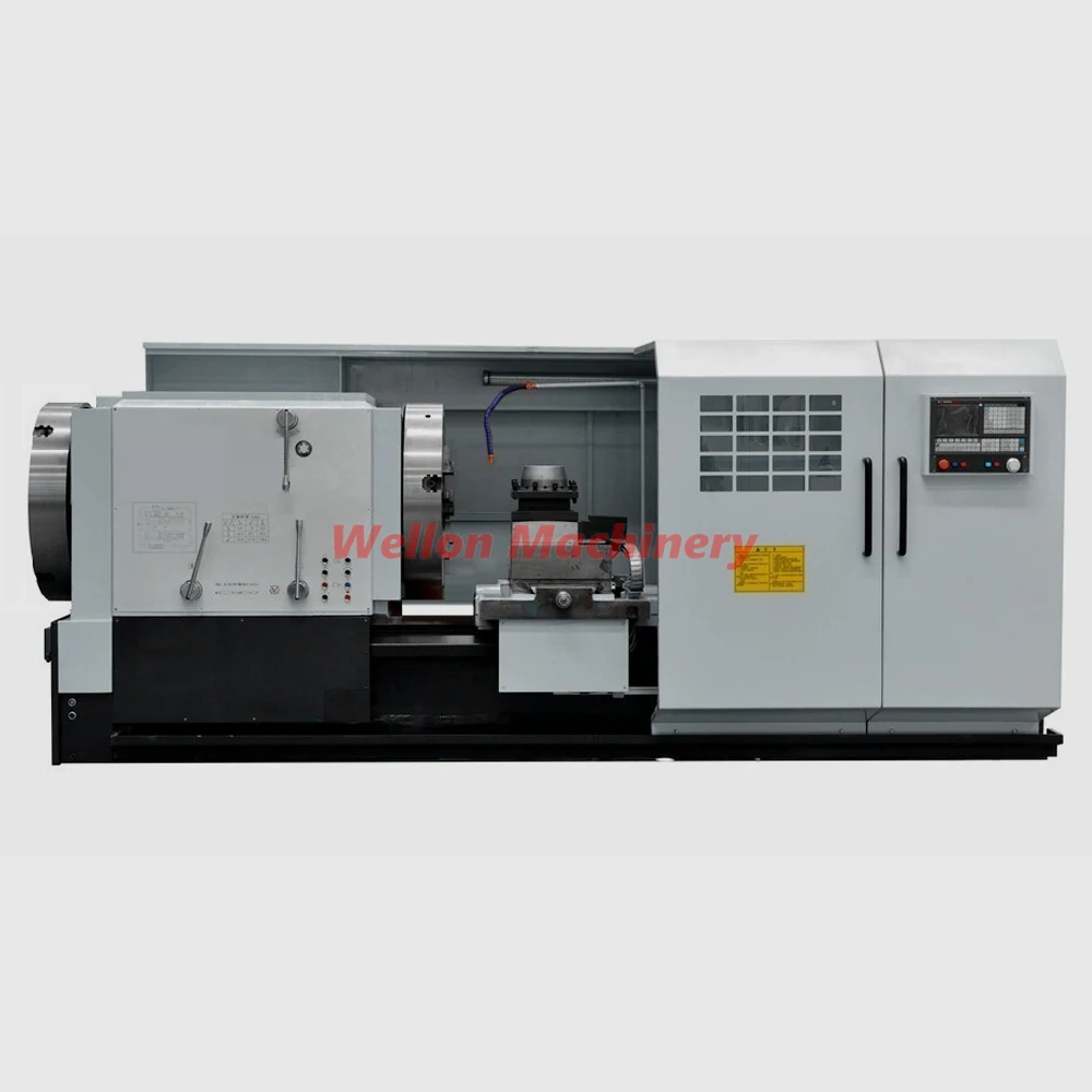 Big spindle bore Pipe Threading Lathe with cnc controller double chuck horizontal Machine for oil country