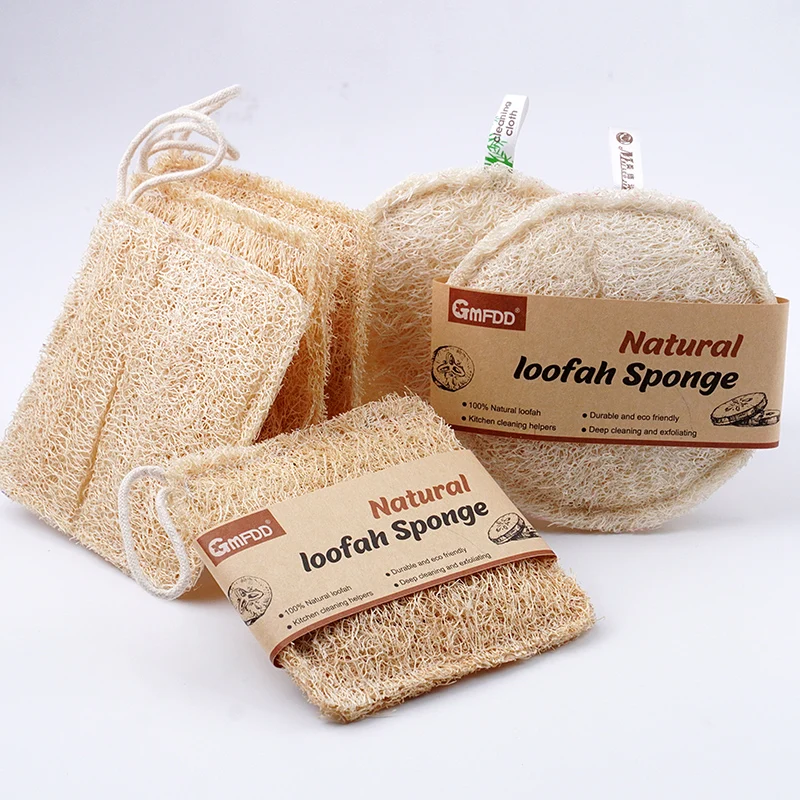 Оптовая продажа губка для мытья посуды натуральная чистая loofa lofa 100%