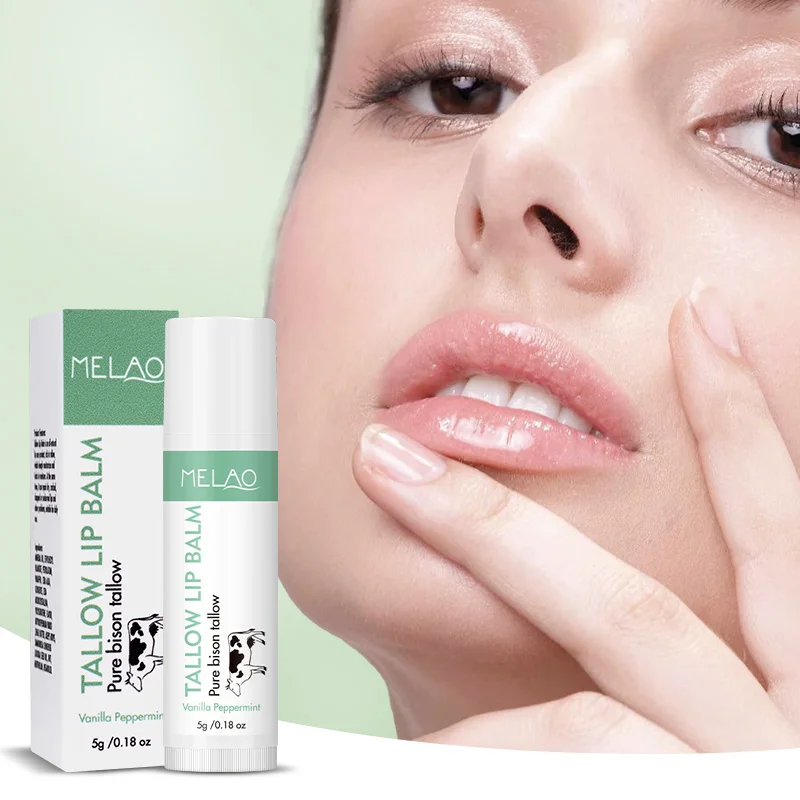 Private Label OEM ODM Beef Tallow Lip Care Tallow Lip Balm Hydrating Moisturizing Grass Fed Lip Care Tallow Balm