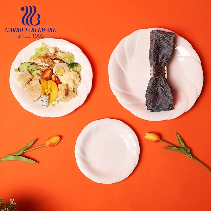 Elegant ceramic tableware dinner set custom heat resistant ceramic plate and porcelain plate set for dinner and Microwave Safe