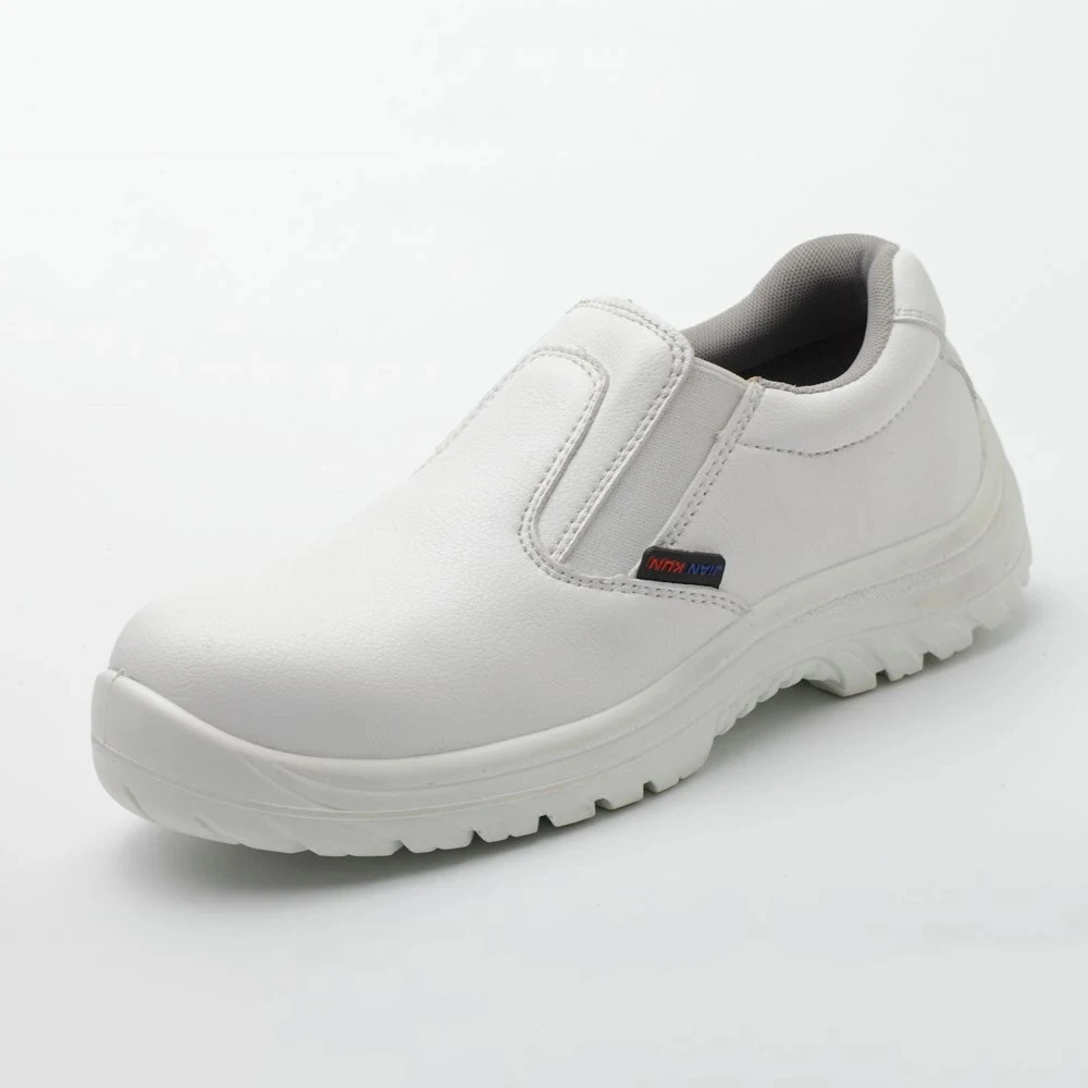 JIANKUN White Genuine Leather Anti-Static PU ESD Clean Room Shoes Kitchen Waterproof S2 chef shoes nurse doctor safety shoes