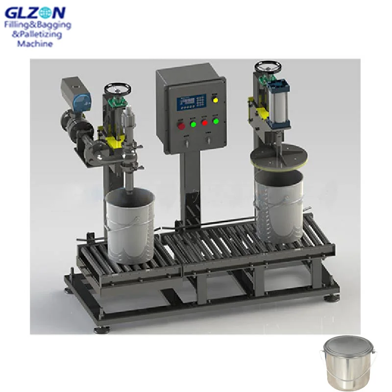 1-5L Semi-automatic Capping Filling Machine For Canister Paint Latex Paint Chemical Solvent