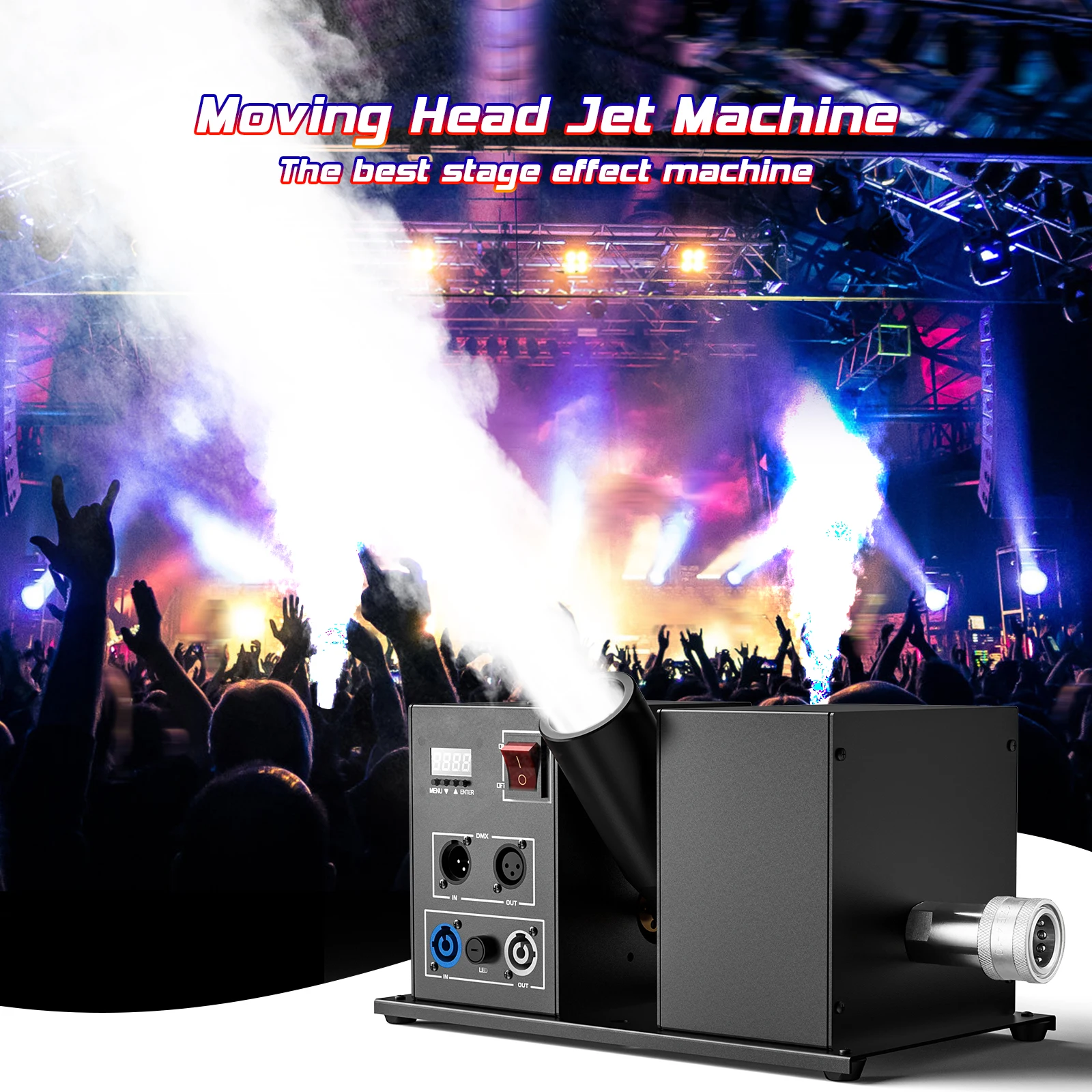 Регулируемая угловая струйная машина СО2 150 Вт дымовая Dmx512 шоу Клубная сцена вечеринка ночной клуб сценическая