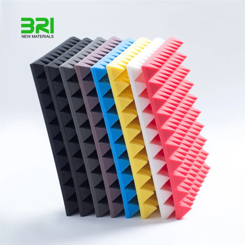  High density pyramid acoustic foam panels studio sound proof foamed wall