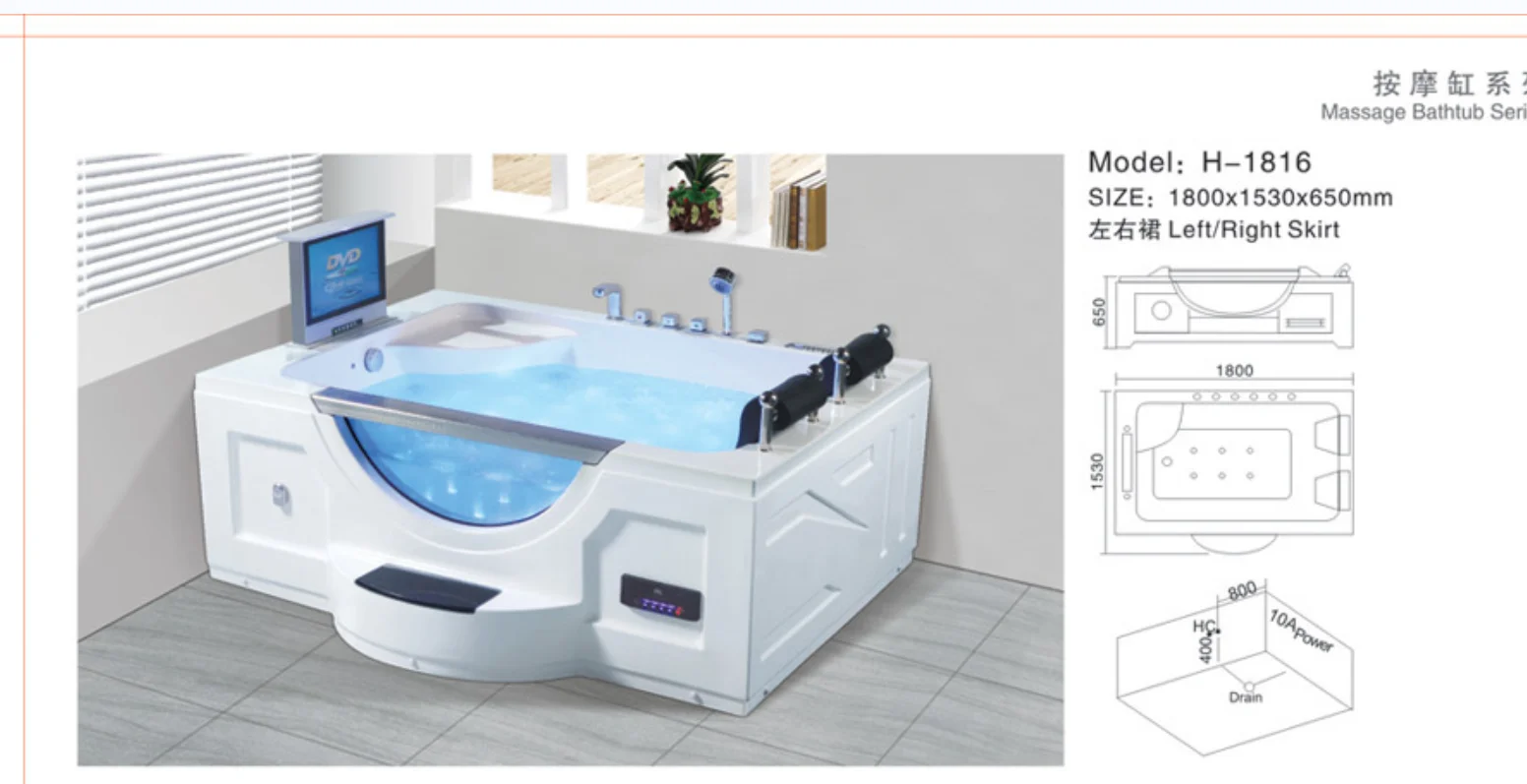 Квадратный спа-водопад для ванной комнаты