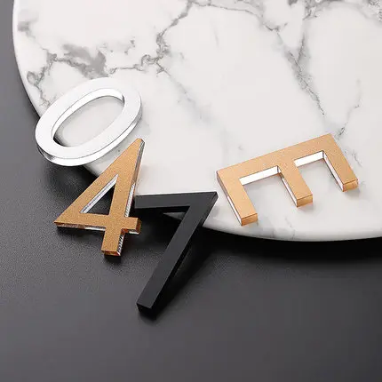 Figure Letters Acrylic Mirror Surface Wall Sticker 3D Silver Gold Paint Festival Party Decoration Diy Art Wall Stickers