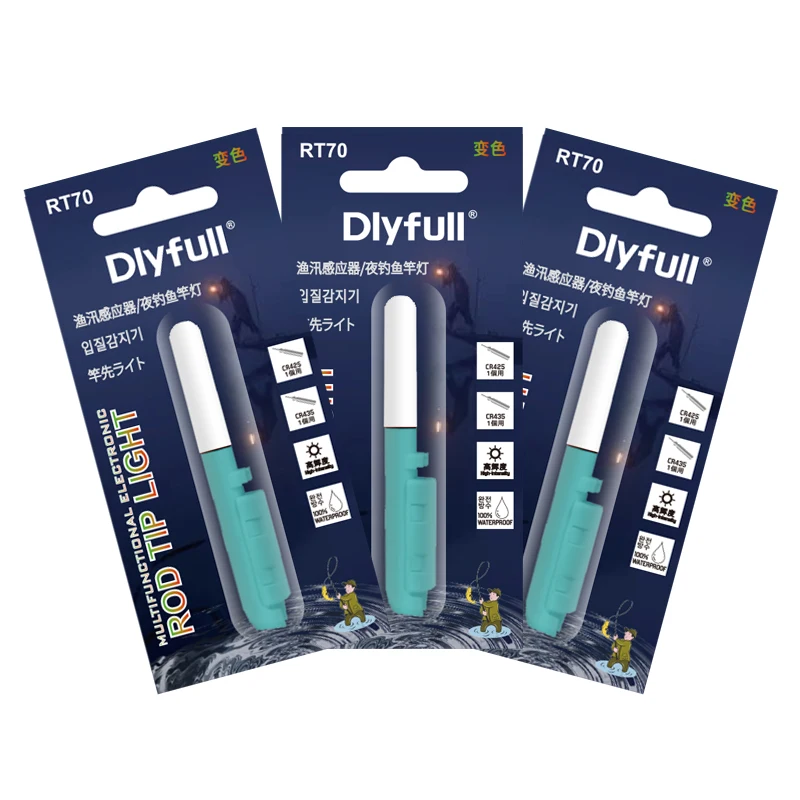 Dlyfull Smart Fishing Rod Light RT70-S Tip Fishing Lights Bite Indicators for Night Fishing