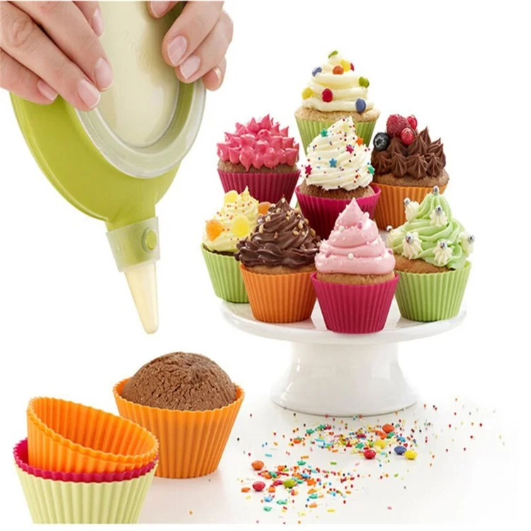 teacup cupcake silicone bake mold durable silicone baking cups