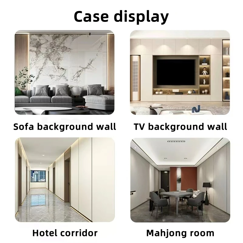 Modern Grid Background Wall Board Bamboo Charcoal Fiber Living Room Bathroom Bedroom Moisture-Proof WPC PVC Apartments Hotels