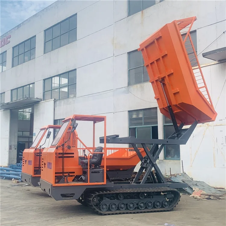 Mini track loader crawler dumper with palm oil fruits grapple