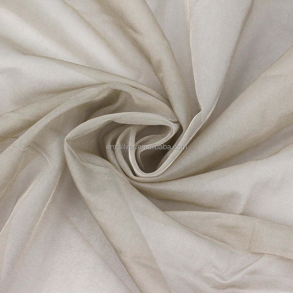 BLOCK EMF Silver Fiber Fabric Mesh RF/EMI/EMF/LF Blocking/Shielding Anti Radiation Conductive Stretch Fabric Suit for Making Mosquito Nets
