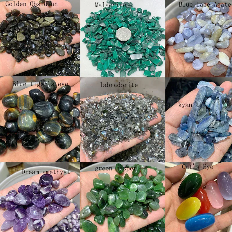 Natural Polished  Quartz Amethyst Rock Crystals Healing Stones Gravel Tumbled Stone Chips