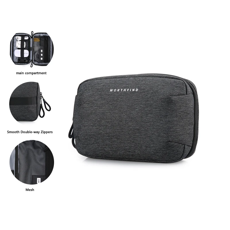 Custom Fashion OEM Electronic Organizer portable usb charger Outdoor Travel Electronic Organizer Carry Storage Bag