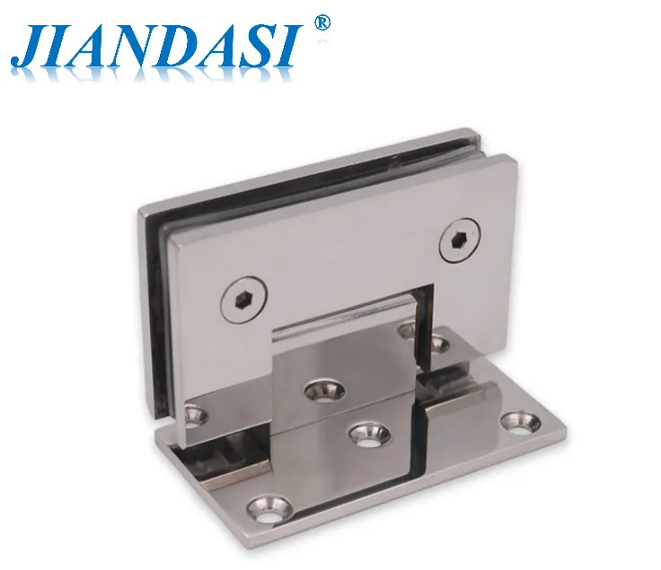 90 degree stainless steel glass to wall both sides bathroom shower hinge for 8-12mm frameless glass door
