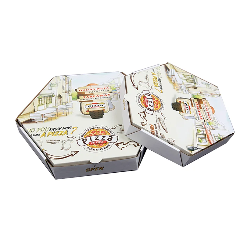 Custom paper pizza box 6/7/8/9/10/12 inches box various styles pizza box customized