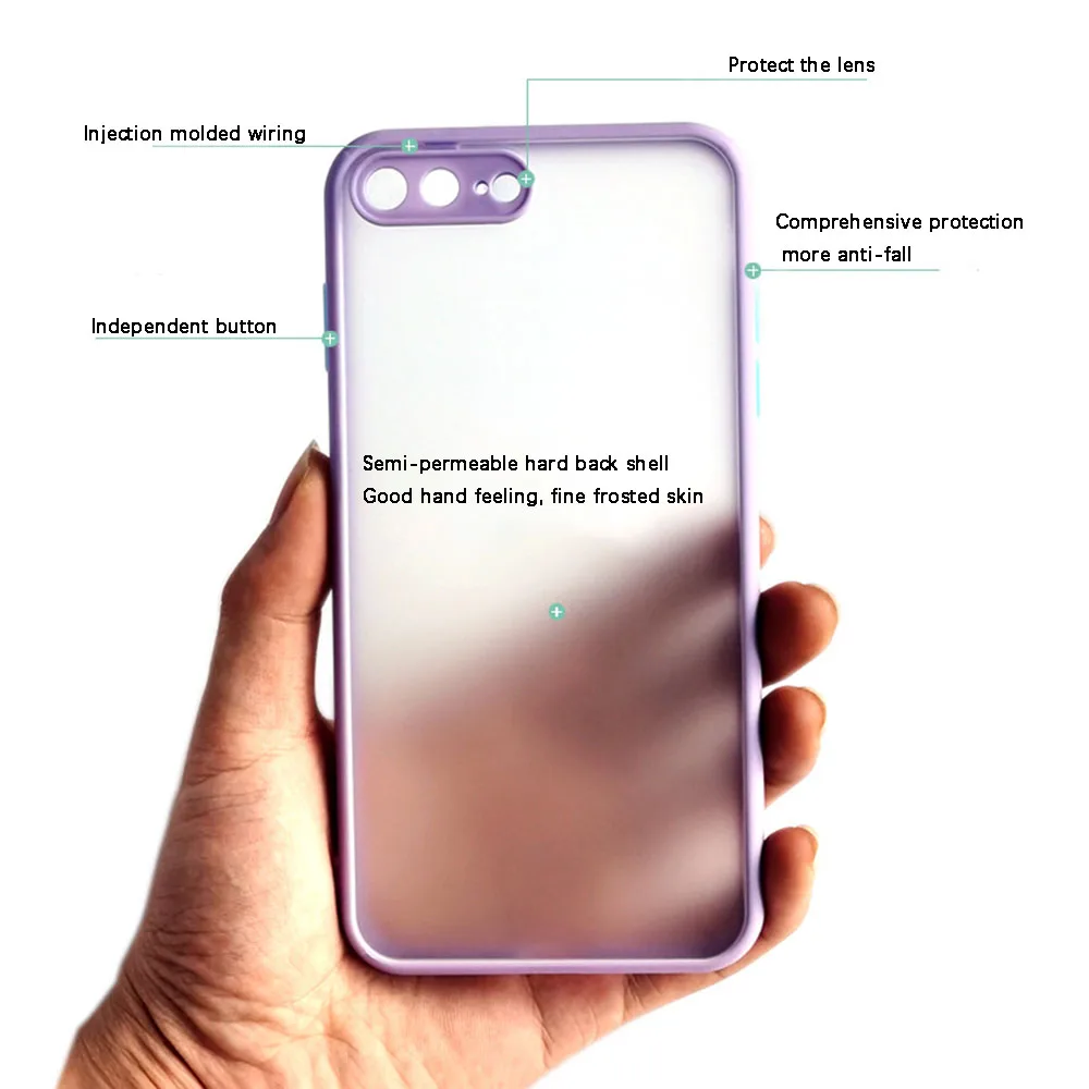 
Hot Sale Colorful 11 Fashion Camera Protection TPU Cover for phone frosted shell rear cover card protective sleeve 