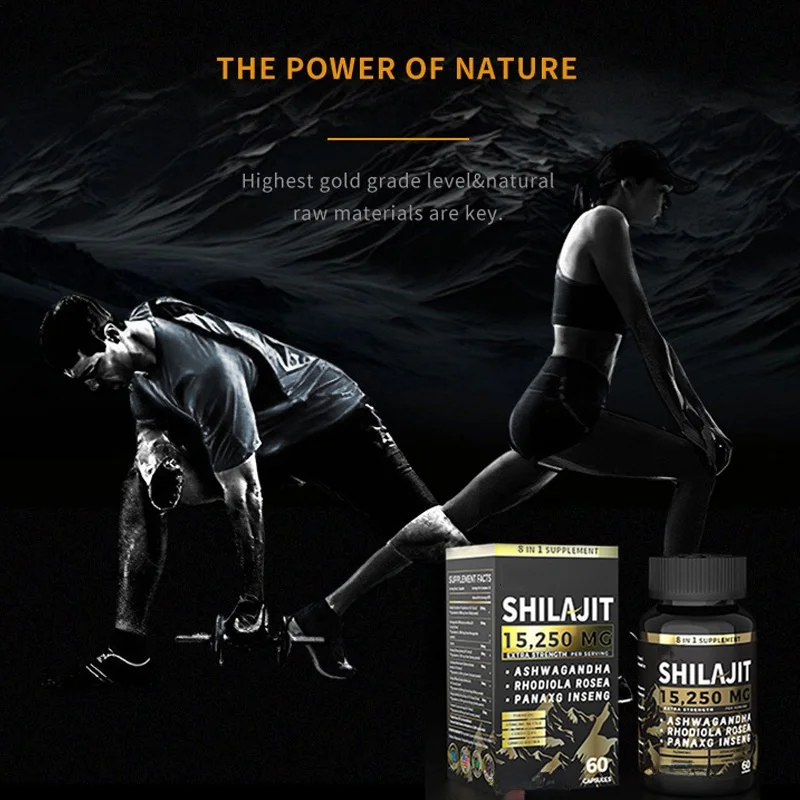 OEM himalayan Shilajit таблетки богатые гуминовой кислотой мульти-минералы повышают мужскую силу улучшают энергетическую капсулу