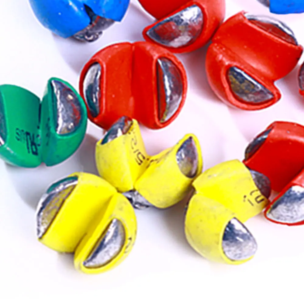 Opening Mouth Round Split Shot Fishing Lead Fall Sinker Additional Weight Line Sinkers Hook Connector Fishing Tackle