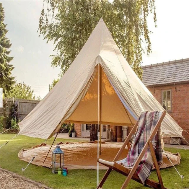 Wholesale Canvas Teepee Hotel  Luxury Outdoor Canopy Large Customization Camping Warehouse Geodesic Dome Glamping Custom Tent